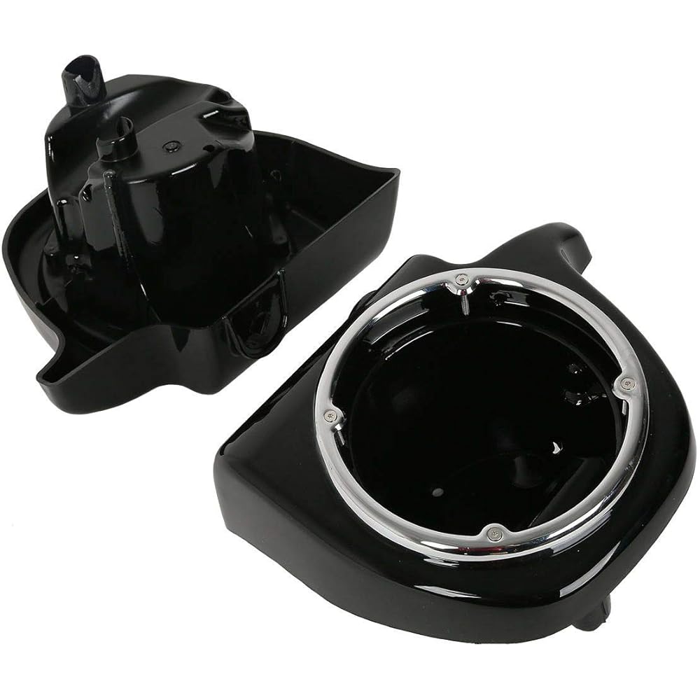 Green-L ABS Vivid Black Lower Ventilation Fairing 6.5" Speaker Pod for Harley Touring Models for 2013 and Earlier Models