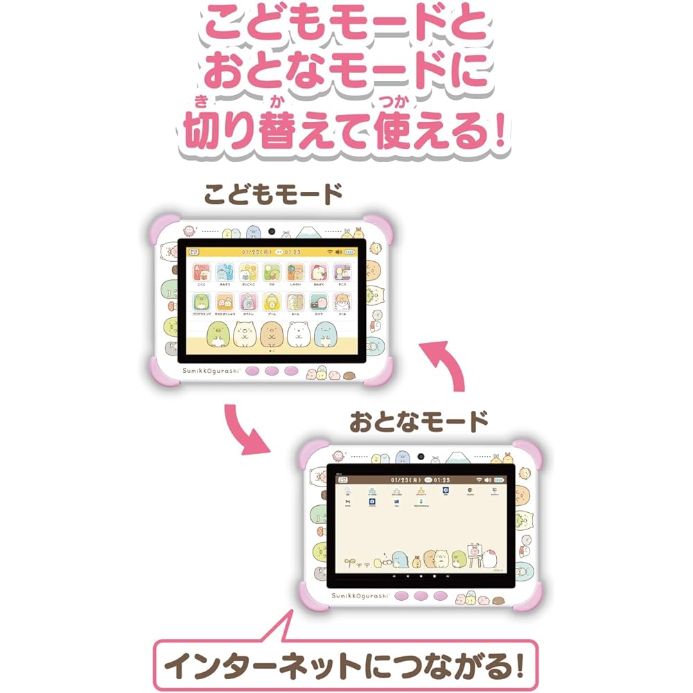 Sumikko Gurashi Connect with Wi-Fi! Connect with everyone! Sumikko Pad 8 inch Purple