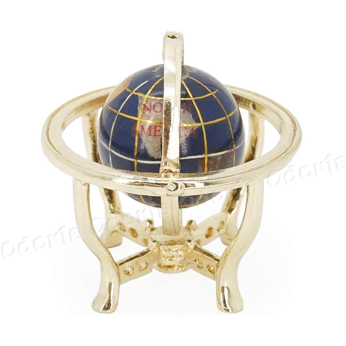 Odoria 1:12 Miniature Globe with Golden Stand Rolling Globe Dollhouse Furniture Accessories