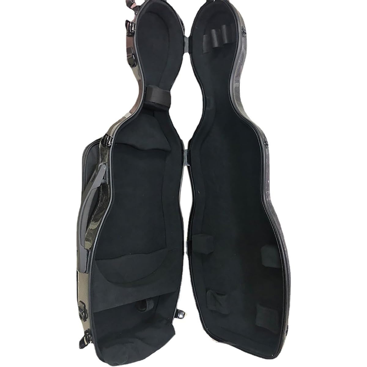Violin Case Violin Case PC Black White Dot Violin Case Hand Violin Case (Color: Black, Size: 4/4)