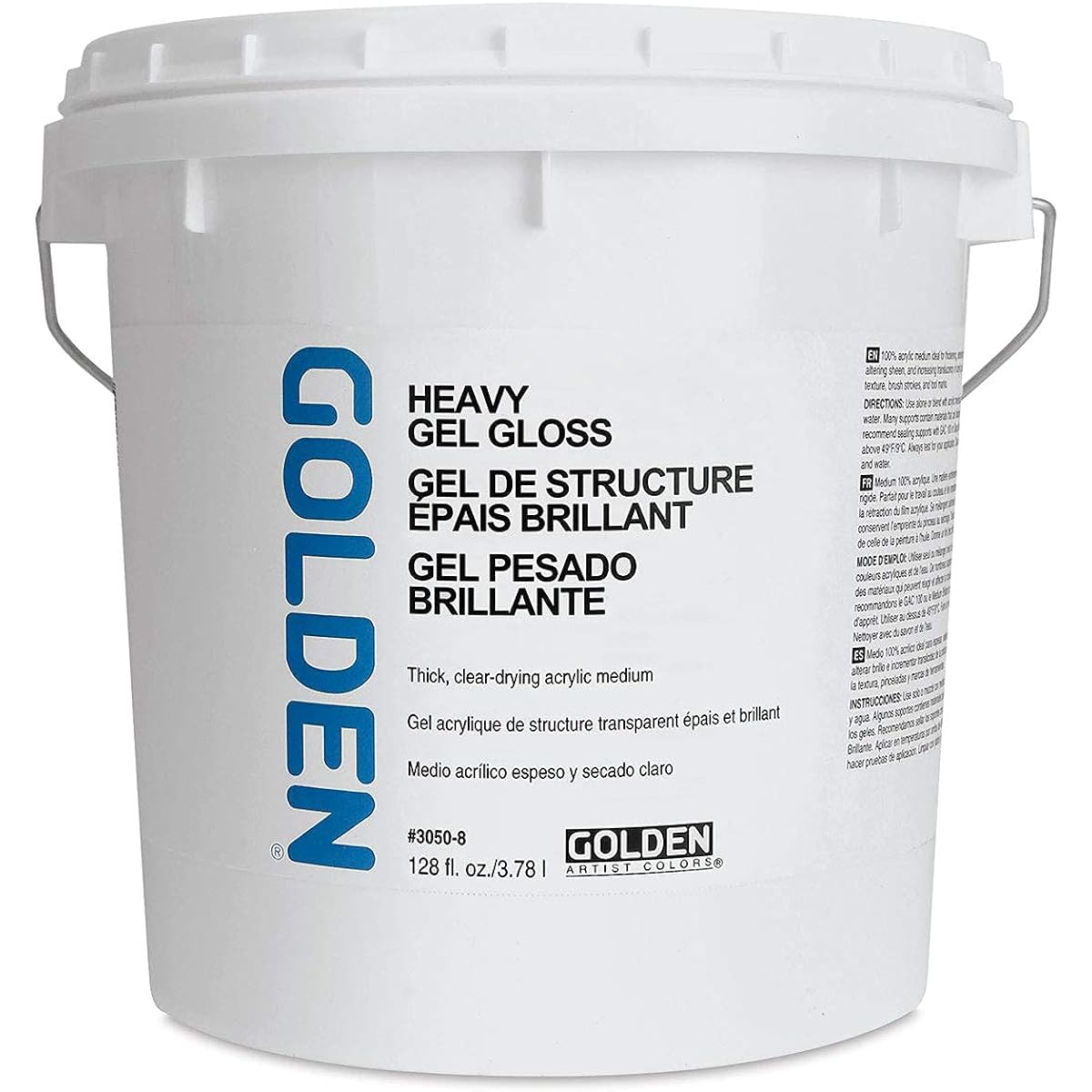 Golden 0003050 - 8 128oz. - 3.78 Liters - Gloss Heavy Gel - Medium