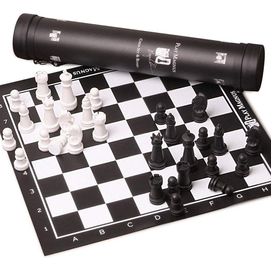MYBA Chess Set Chess Board Travel Chess Set Portable Leather Board Chessman Chess Puzzle Party Family International Chess Children Adult Chess 51cm