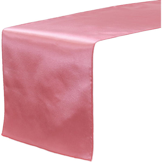 14 x 108 inch satin table runner, orange