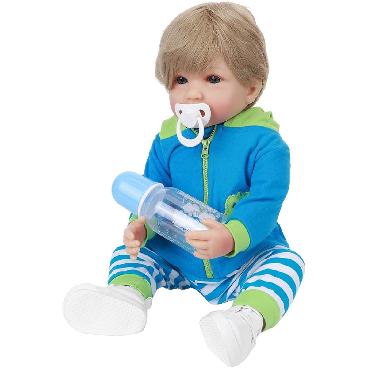 Reborn Baby Doll, 21.7 Inch Full Body Silicone Vinyl Realistic Boy Baby Doll Lifelike Baby Doll Kids Toy Birthday Gift Set for Ages 3+ (Golden Retriever)