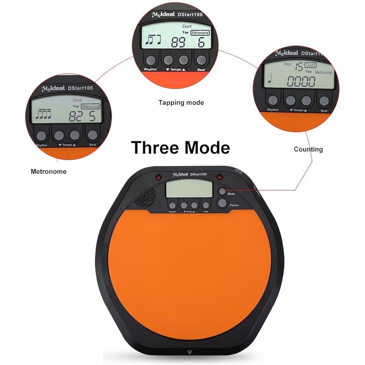 Drum Practice Training Pad Digital Electronic Drum Training Pad Tempo Metronome with Earphones