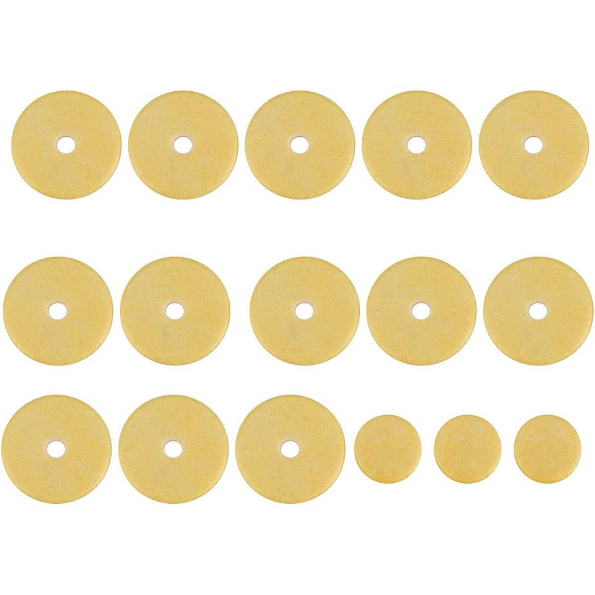 Vbest life Flute Pad Set 16 Pieces Durable Flute Pad Set for Flute Yellow