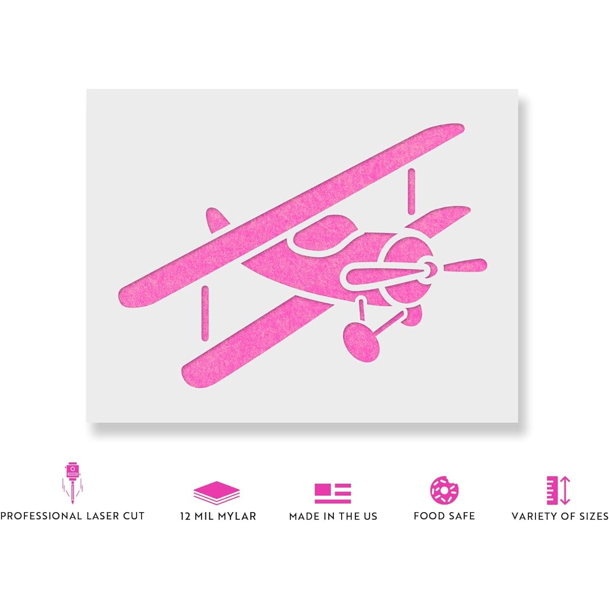 Airplane Stencil Templates for Walls and Crafts - Reusable Stencils for Painting Small & Large Sizes