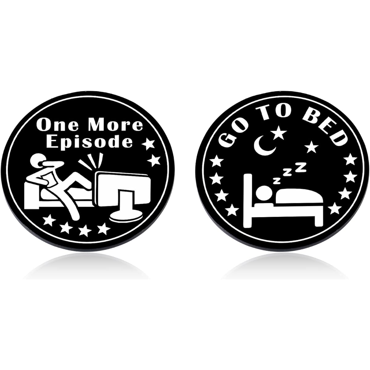 Decision Maker One More Episode Fun Gifts for Teen Boys Girls Christmas Stocking Stuffers for Men Son Boyfriend Teen Husband Brother Birthday Gift Funny Fate Flip Double Sided