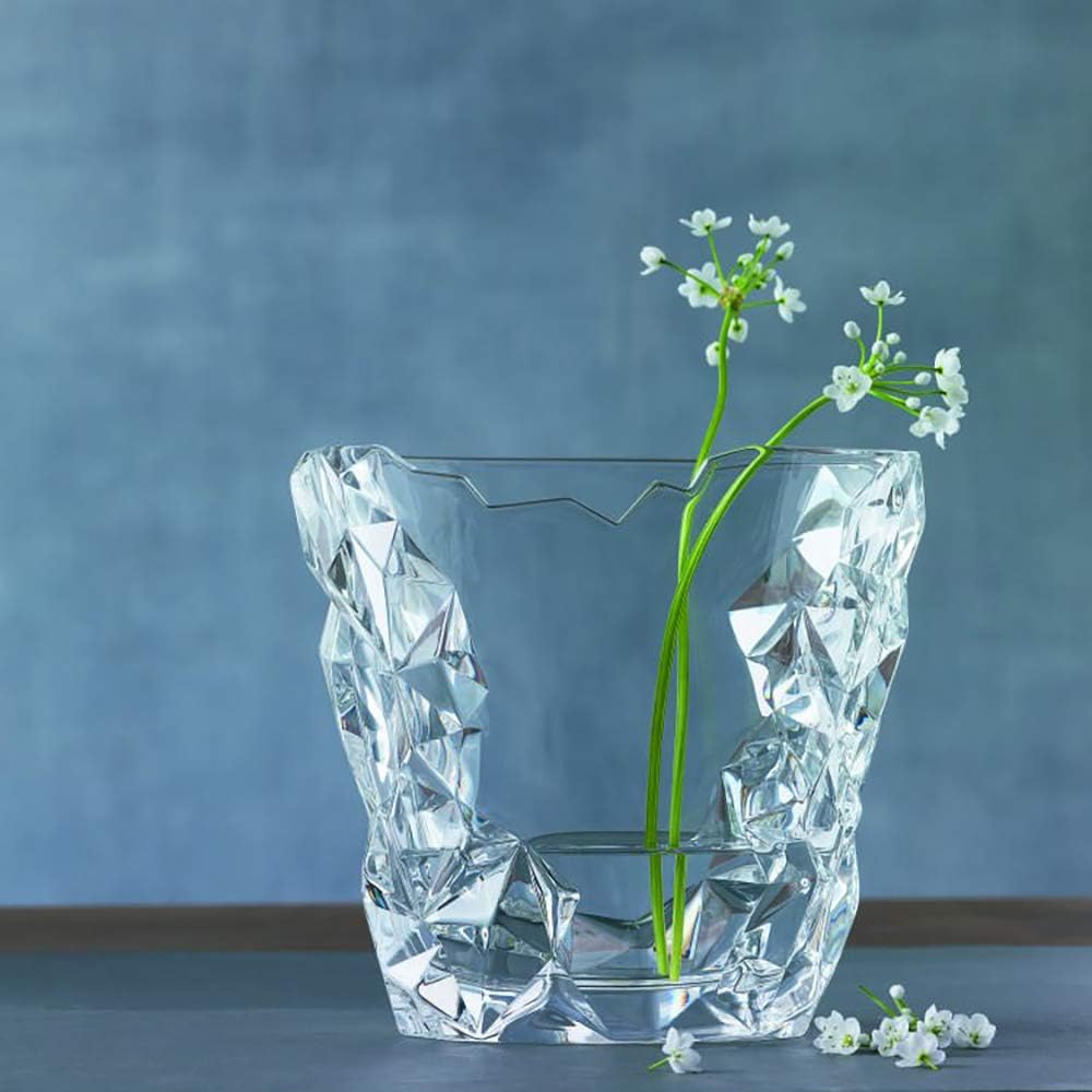 Nachtmann Vase Clear 21cm Sculpture Oval Base 90053