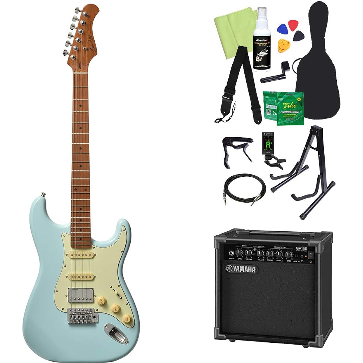 Bacchus BST-2-RSM/M PTL-SOB 14-piece electric guitar beginner set [with Yamaha amplifier] Bacchus