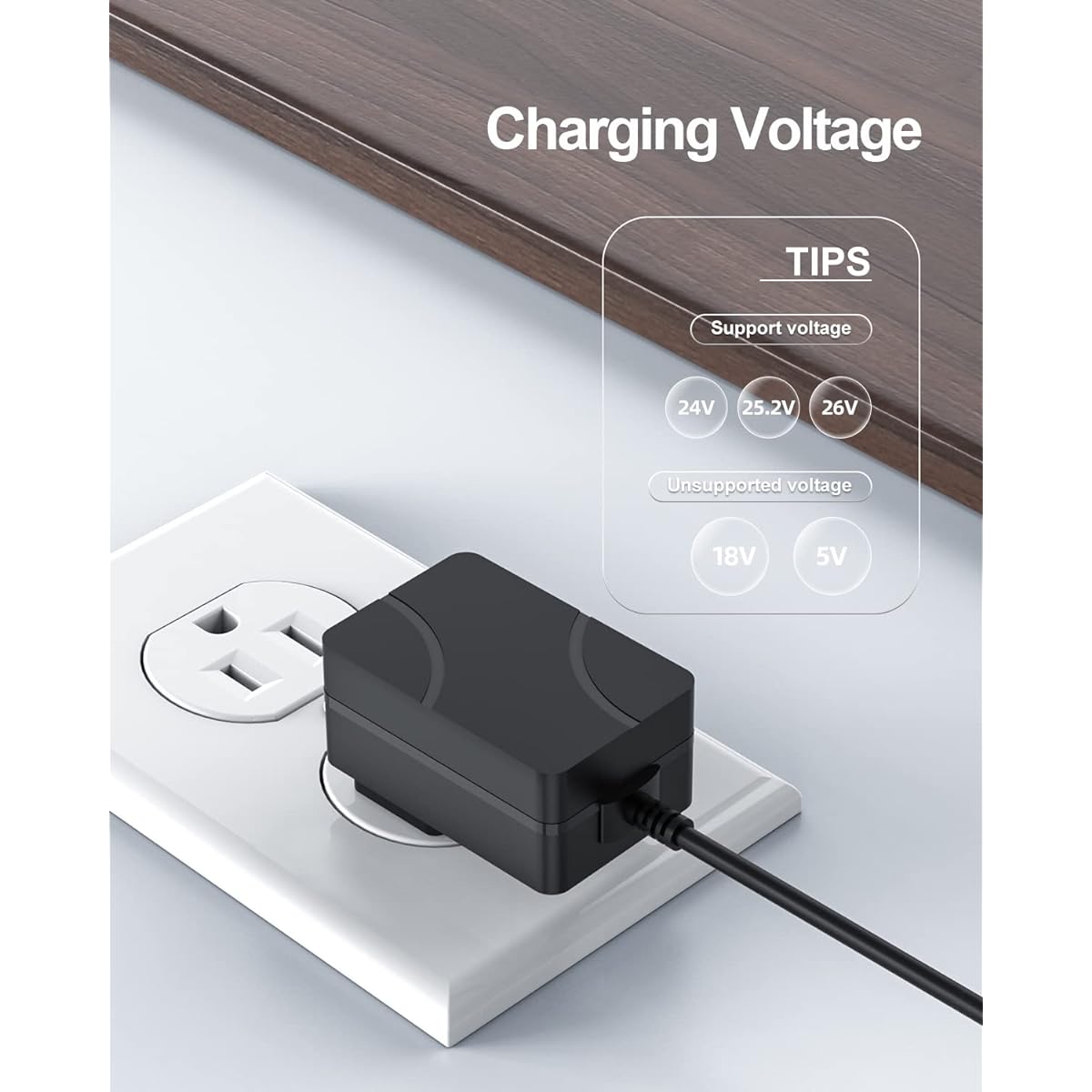 AC Charger 24V 1A Legiral Massage Gun Adapter Supply Cord