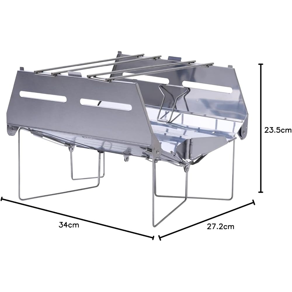 Kamakura Tenmaku SOLOIST HOMURA Bonfire Stand Bonfire Stand Lightweight Folding Compact Barbecue Stove Solo Camping Outdoor Fire Stand BBQ Stainless Steel Homura kamakura tenmaku An instant technique that allows you to set up just by opening it. Soloist