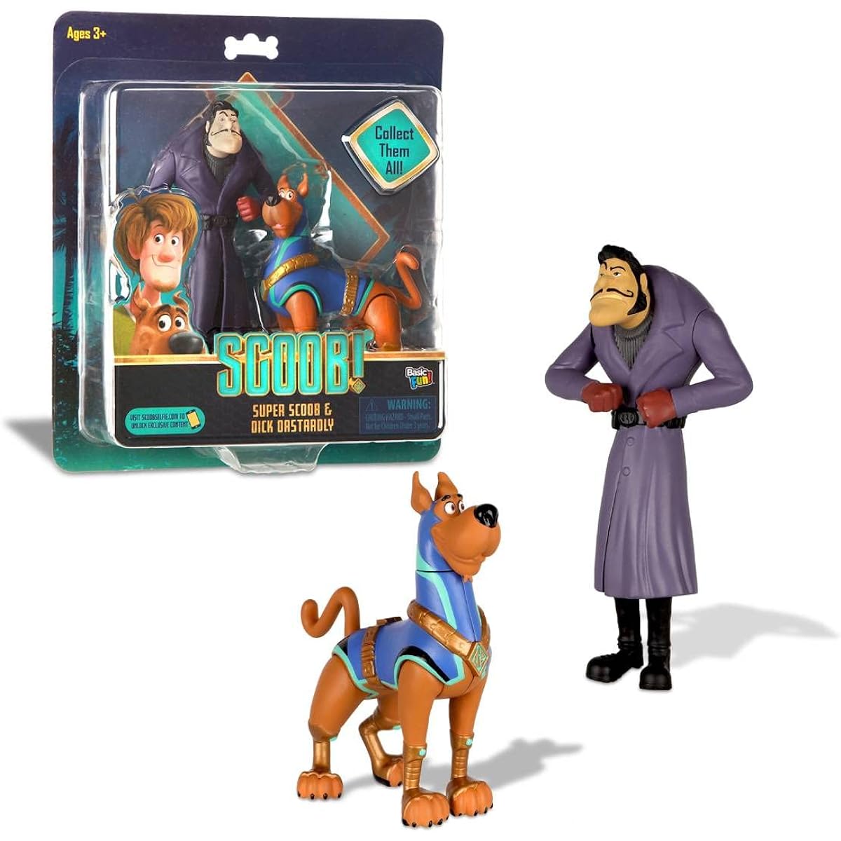 Basic Fun Scoob! 6-Inch Action Figure 2-Pack - Super Scooby and Dick Dusterly