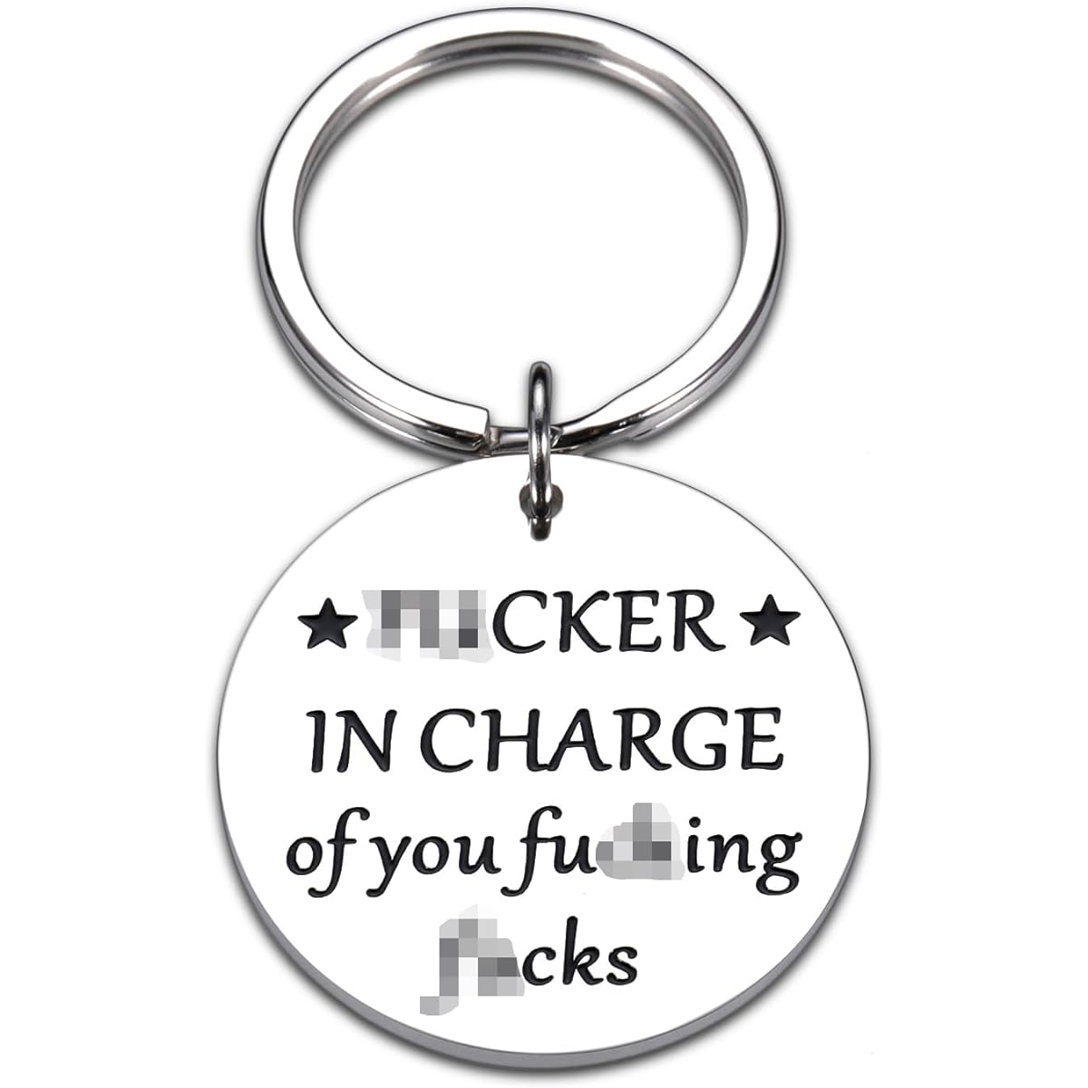 Boss Lady Women's Keychain Gifts, National Boss Day Birthday Gifts, Retirement Gifts, Boss Gifts for Women, Funny Gifts for Men, Fun Gifts for Coworkers, Cool Gifts for Employees, Bosses, Teachers, Silver, Small