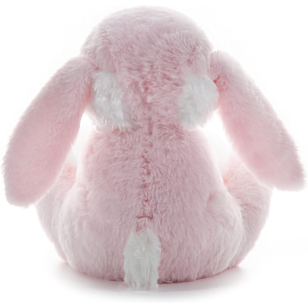 Nleio Stuffed Bunny Plush Toy 8.5 Inch Bunny with Floppy Ears Cuddly Washable Baby Plush Toy for Girls Boys Kids Friends Birthday Gift (Pink)