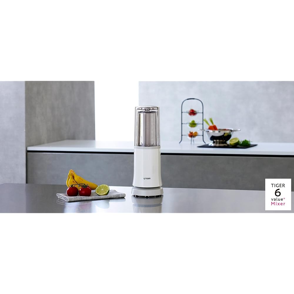 Tiger Thermos (TIGER) Mixer 400ml Mixer Juicer Smoothie Cup/Lid Dishwasher Safe Silky White SKR-W400WS