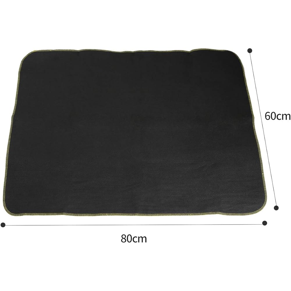 YOLER Spatter Sheet, Bonfire Sheet, Carbon Felt, Table and Floor Protection, Curing, Welding Spark Receptacle, Carbonized Fiber, Rug Under the Firepit, Ground Protection, Fireproof, Flame Retardant, Lightweight