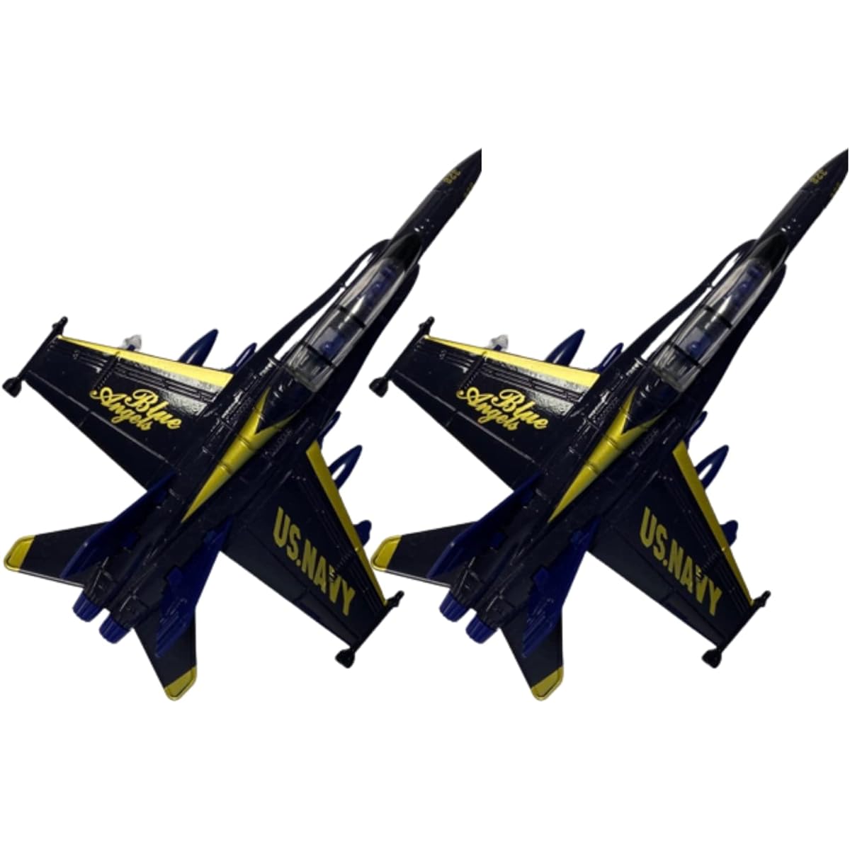 Magical Memories Collection Blue Angels Toy Planes by Magical Memories Collection Set of 2 Diecast Planes Fighter Jet Toys Great Model Airplane Toys with Pull Back Action Blue Angels Jet Model Planes Navy Blue Planes 7x5
