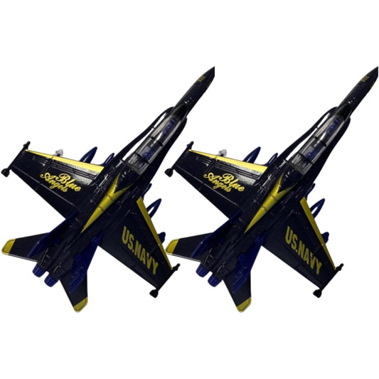 Magical Memories Collection Blue Angels Toy Planes by Magical Memories Collection Set of 2 Diecast Planes Fighter Jet Toys Great Model Airplane Toys with Pull Back Action Blue Angels Jet Model Planes Navy Blue Planes 7x5