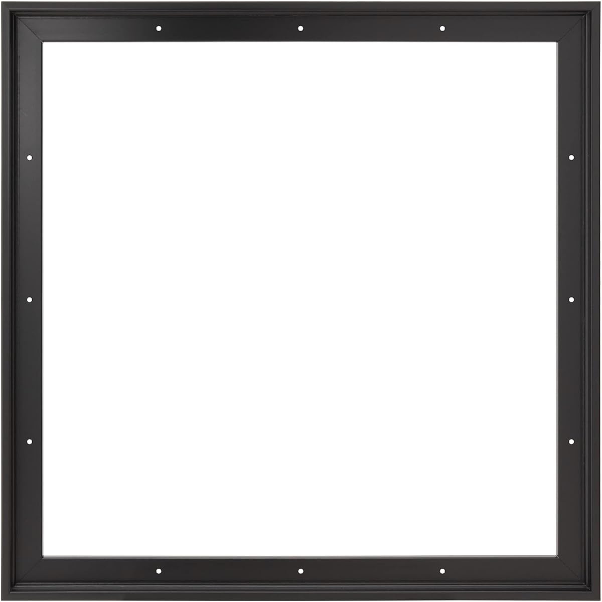 Combo Pack: Floater Frame + 36 x 36 inch Stretched Canvas for Paintings, 1-3/8" Thick + 3/4" Deep Stretched Canvas, 12oz Primed 100% Cotton Canvas Fabric (Black, 36 x 36 inch)