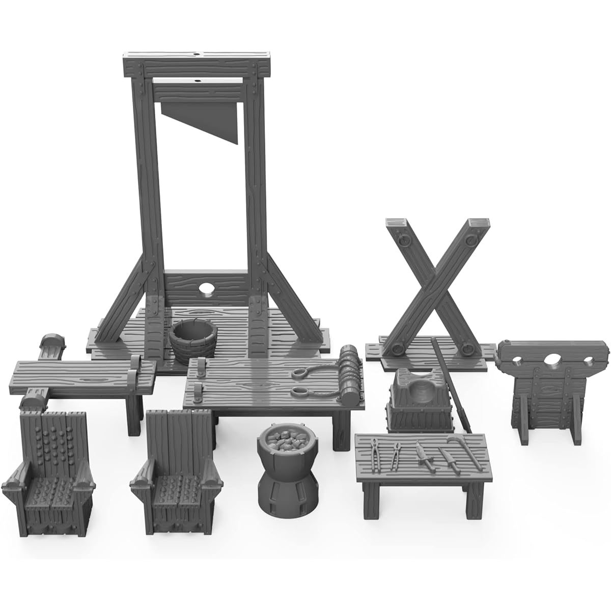 Dungeon Torture Chamber Furniture Set DND Terrain 28mm Dungeons & Dragons D&D Pathfinder Warhammer 40K RPG Miniature Age of Sigmar Tabletop D D Dungeons & Dragons Gift