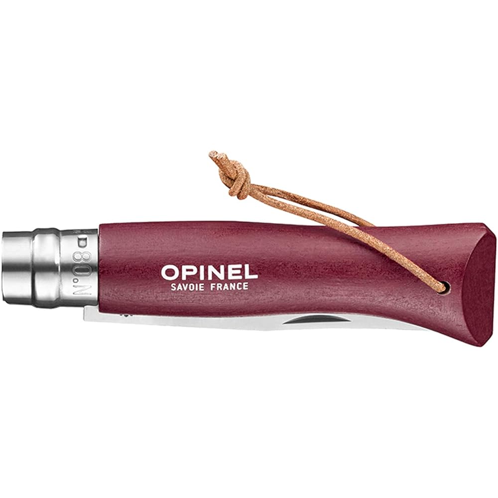 OPINEL Stainless Steel #8 Colorama Burgundy 41428