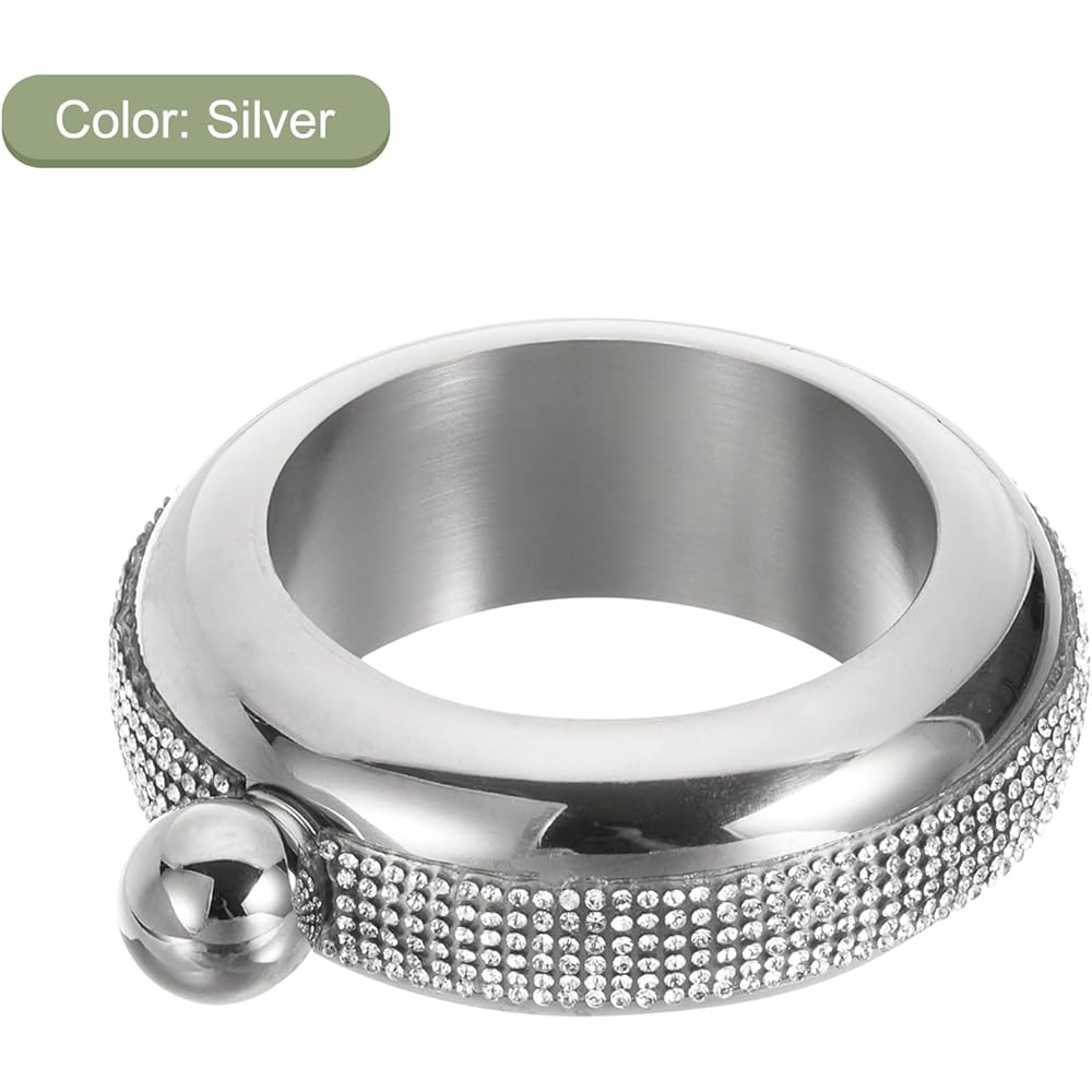 uxcell Hip Flask for Liquor 3.5oz 100ml Stainless Steel Leak Proof Drinking Flask for Camping Hiking Outdoor Activities Silver