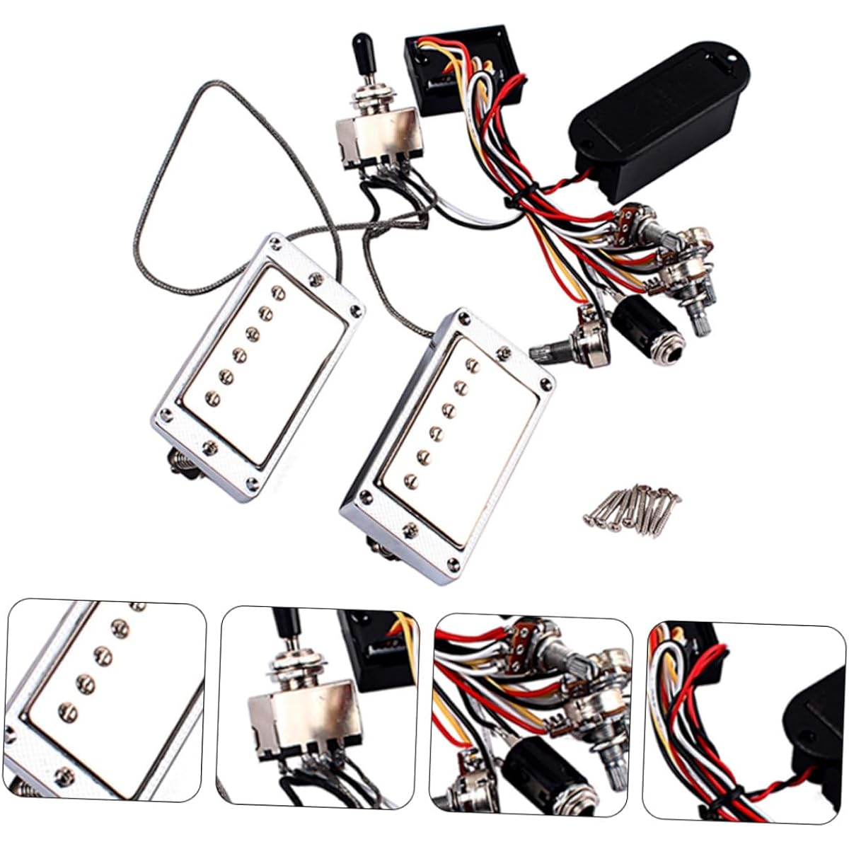 SWOOMEY 1 Set Select Single Coil Pickup Humbucker Neck Pick Guitar Bass Guitar Active Pickup Double Coil Accessories Metal