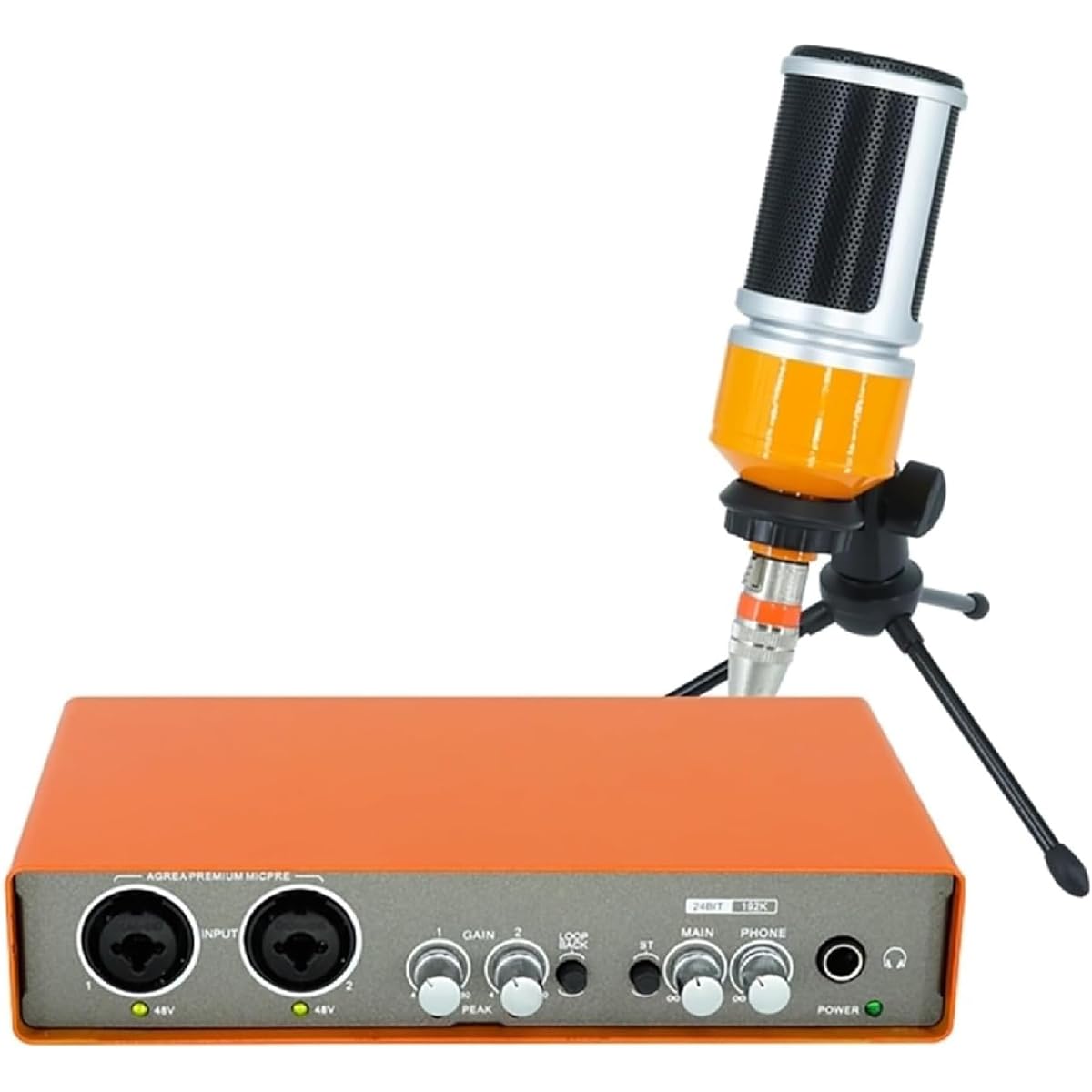 Podcast Microphone Bundle, Sound Card Kit Audio Interface Recording Electric Professional Mix Console Studio Site for Phone/PC/Laptop/Mac Recording