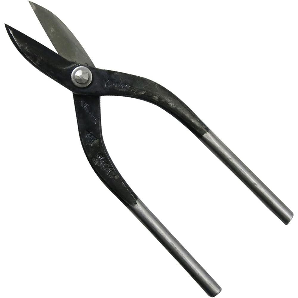 Chikayo Blacksmith Techniques Morimitsu Shige Sheet metal scissors for stainless steel Egri blade 180mm