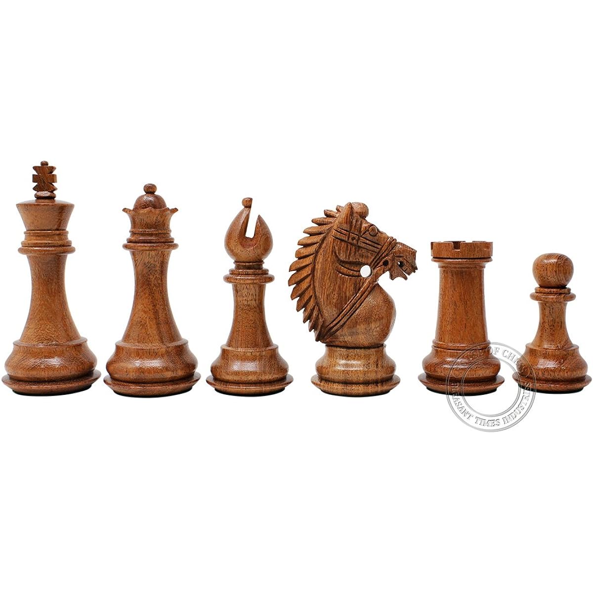 Home Wooden Chess - Rio Staunton Chess Pieces - King Height: 3.75" (95mm) - 2 Extra Queens - Weighted