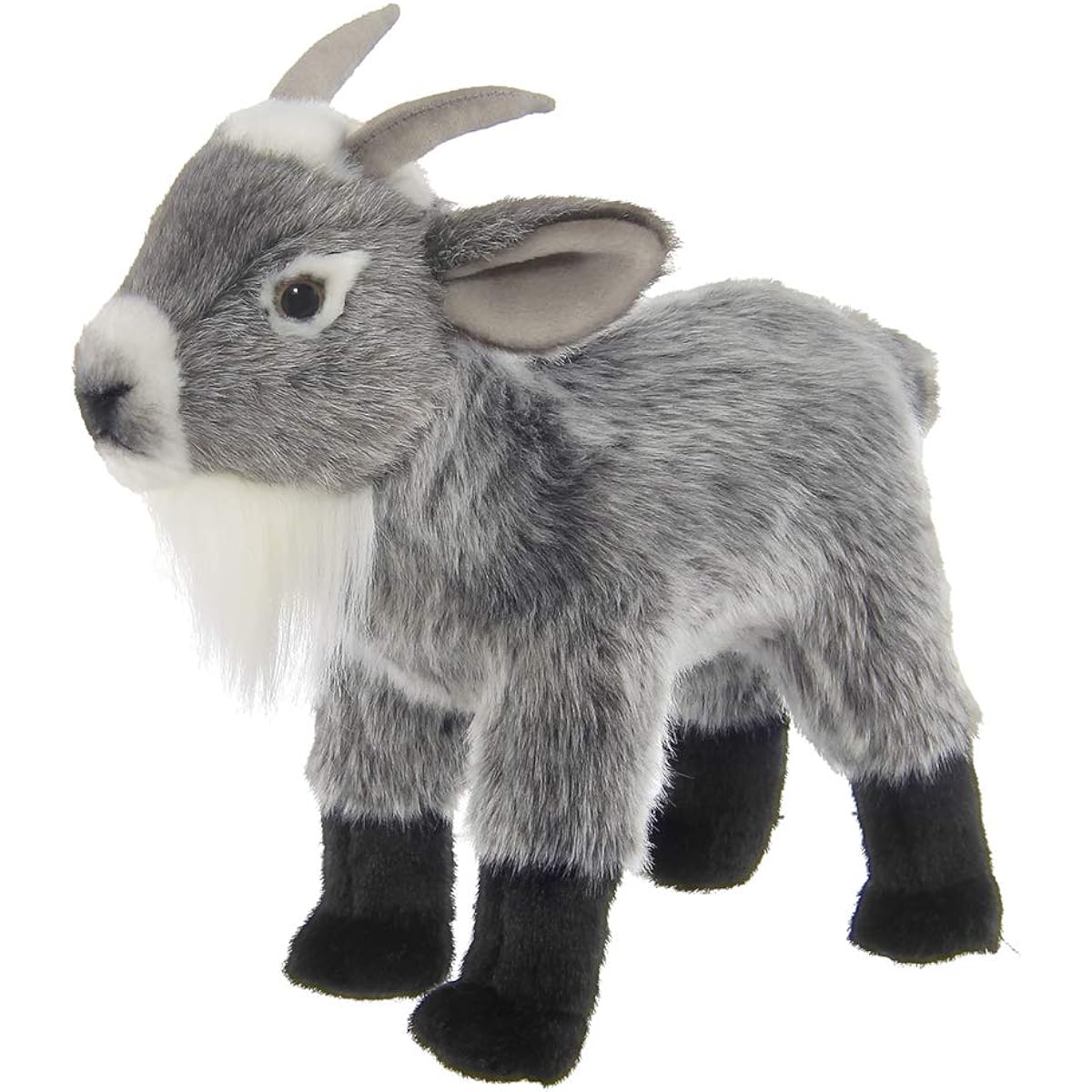 Bearington Garret Plush Grey Goat Stuffed Animal 12"