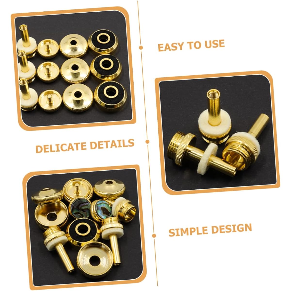 Vaguelly 3 Set Trumpet Set Tool Button Horn Trumpet Piston Button Trumpet Parts Trumpet Accessories Piston Button Buckle Piston Button S