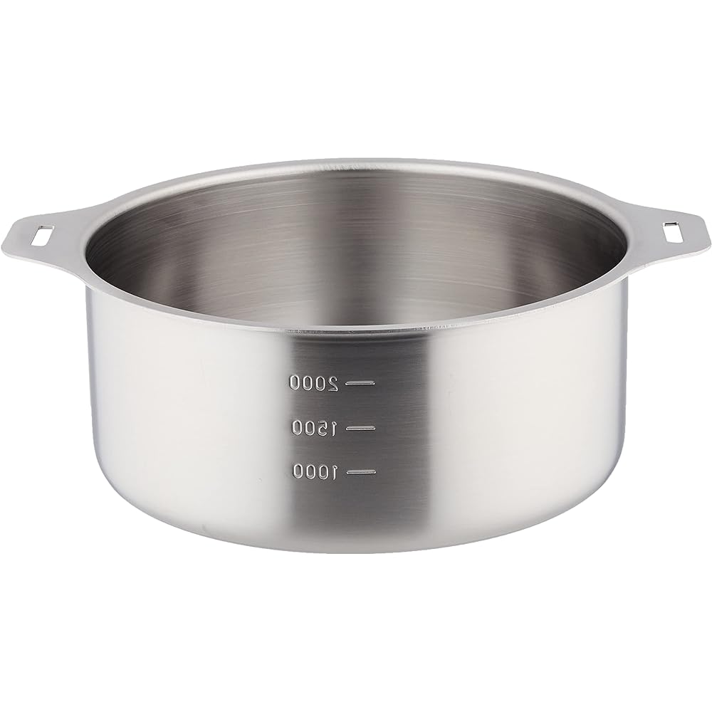 Wahei Freiz Tsubame Sanjo 2-piece pot set with removable handles 18 cm 20 cm & steaming stand 18 cm Stainless steel IH compatible Tsubame Sanjo EM-030