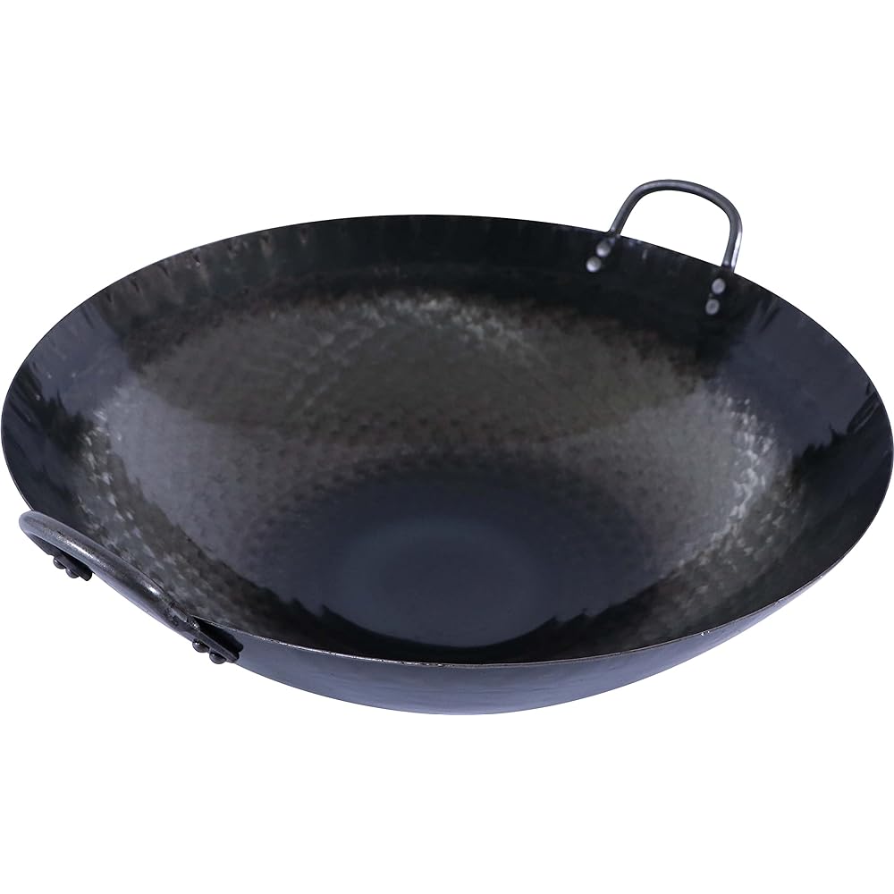 Yamada Kogyo Two Handed Wok 45cm Commercial Iron Pot Iron One Handed Wok 001006