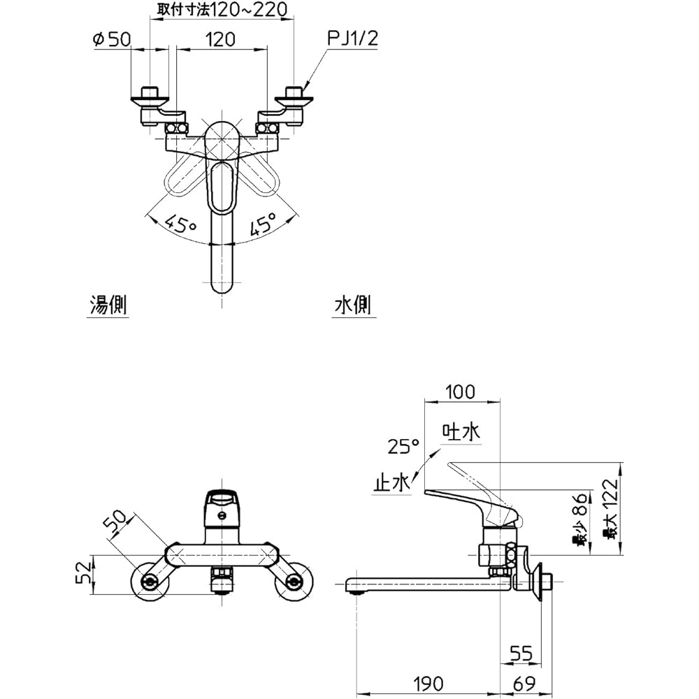 SANEI single mixer faucet K17C-13