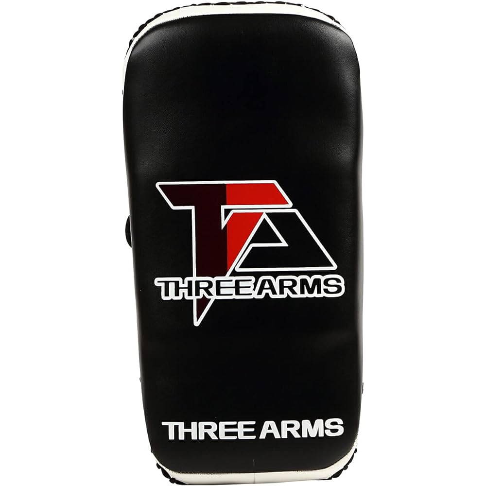 THREE ARMS Kick Mitts Set of 2 (Free Size/Adult) Absorbs Strong Kick (Mitt Hitting/Kickboxing/Karate/Martial Arts) 3 Arms