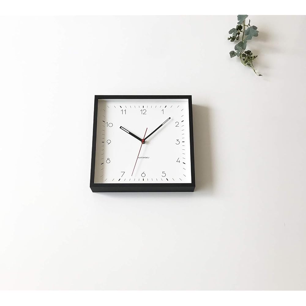 KATOMOKU Square clock 3 black radio clock sweep km-114BLRC