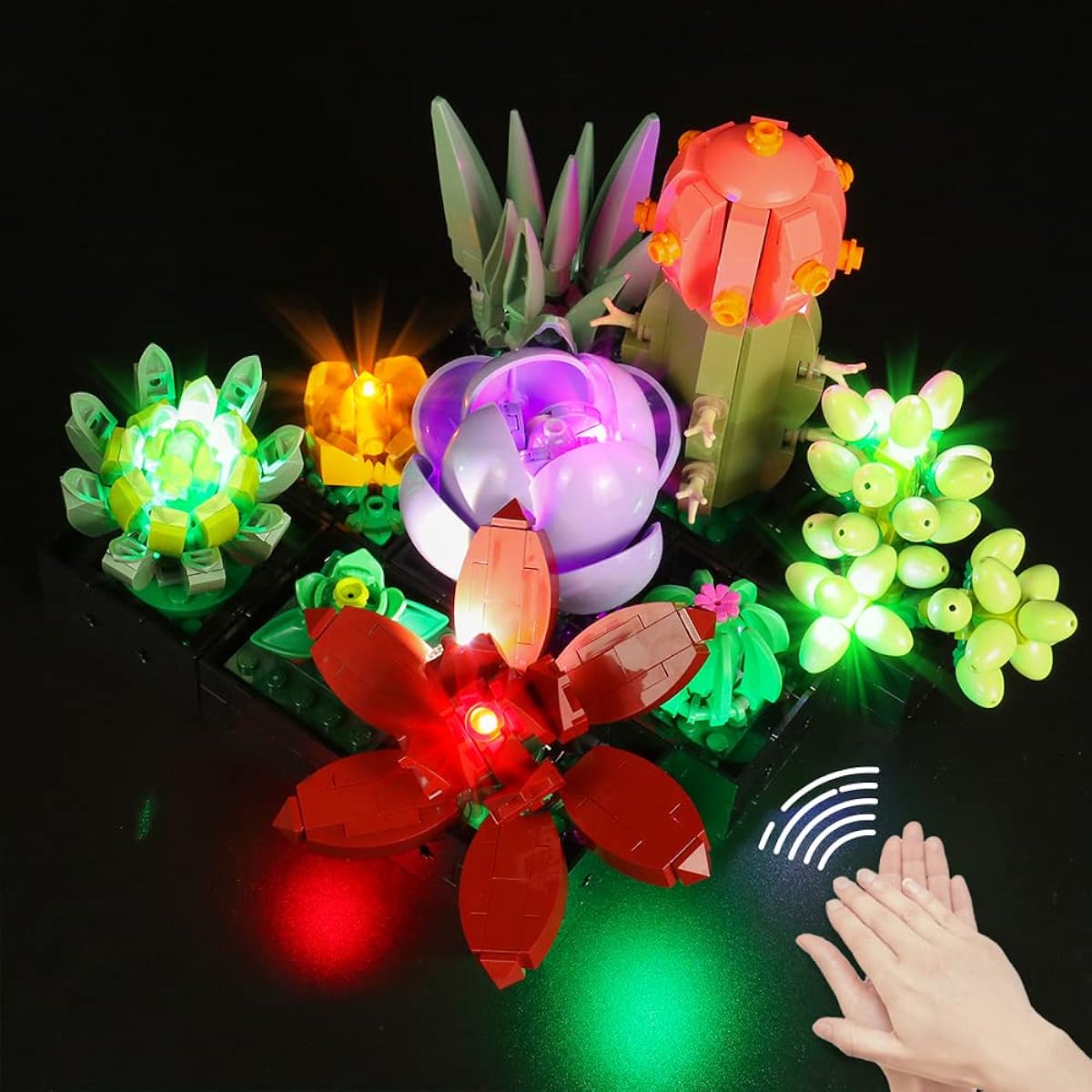 LMTIC Vokey Control Lighting Kit for Lego Succulents 10309 Plant Decoration Building Set Light Set Compatible with Lego 10309 (Lego Set Not Included)