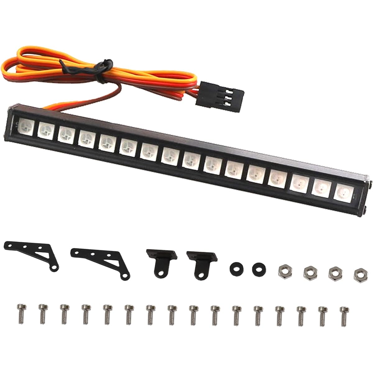 Vgoohobby RC LED Light Kit RC Roof Light Bar 16LED 110mm Multimode Compatible with WPL D12 MN D90 MN99S Traxxas TRX-4 Axial SCX10 90046 D90 1/10 RC Crawler Car