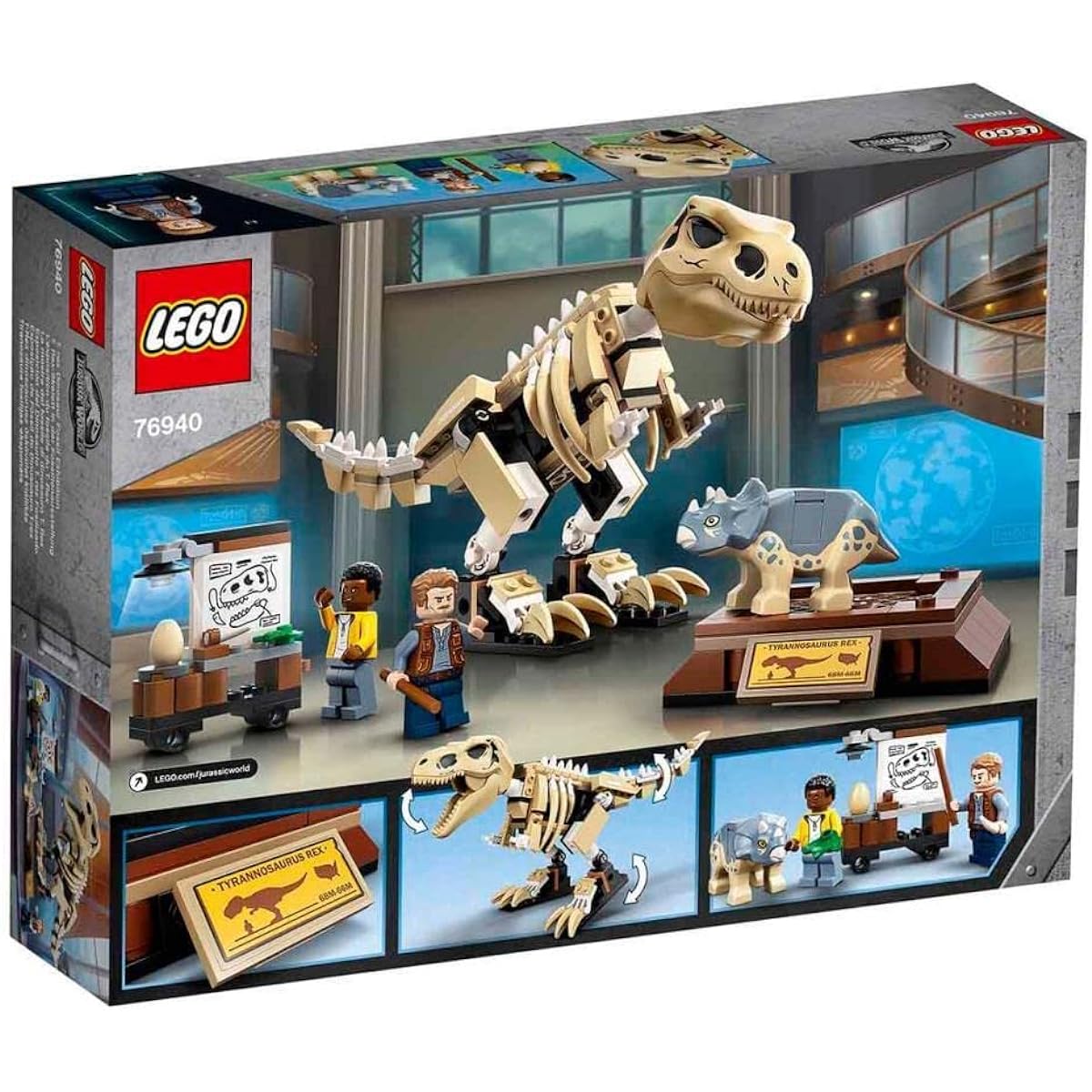 LEGO Jurassic World T-Rex Fossil Exhibition 76940 Toy Blocks Gift Dinosaurs for Boys and Girls Ages 7 and Up