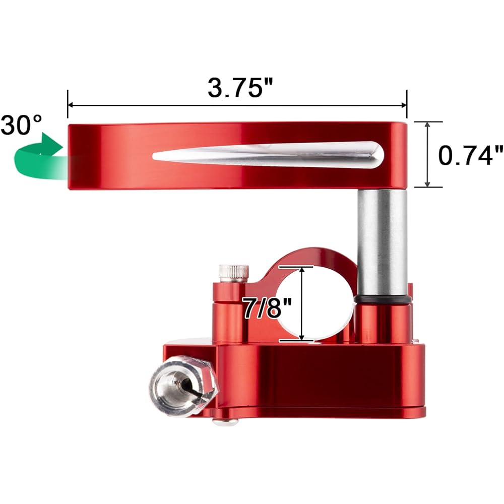WeiSen Anodized Black CNC Thumb Throttle Billet Assembly ATV 7/8" Compatible with 22mm Applications for Honda Kawasaki Suzuki Yamaha Dirt Bike ATV Quad