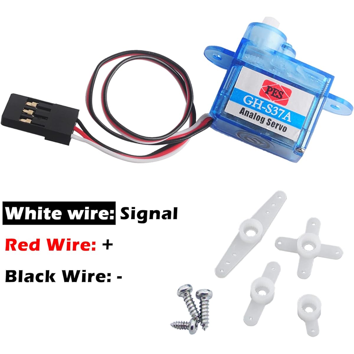 Wishiot Mini Super Light 3.7g Digital Servo GH-S37D Control Airplane Flight Direction for RC Plane Helicopter Boat (Pack of 5)