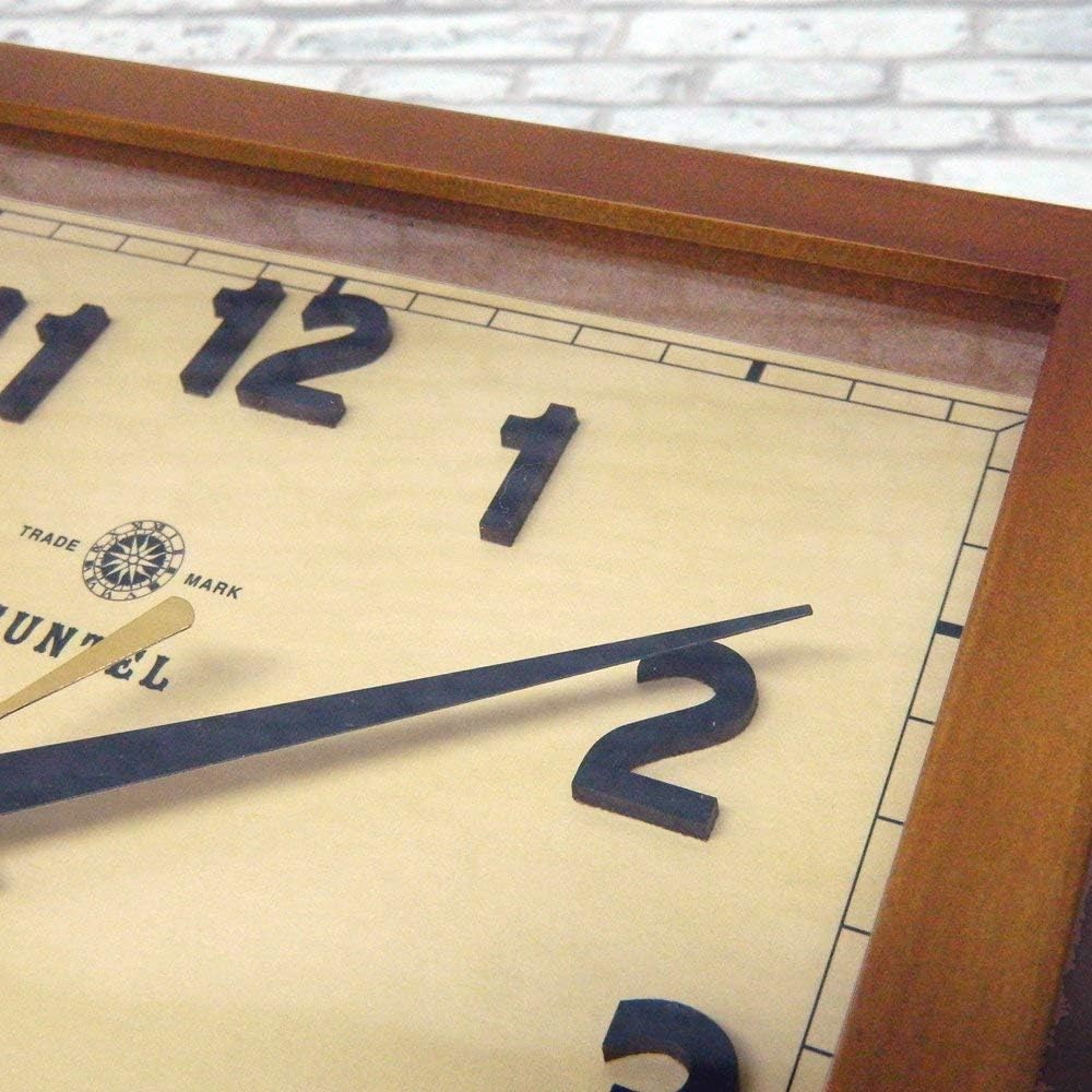 Santel Wall Clock Brown 250 x 250 x 45mm Square Radio Controlled Wall Clock Brown DQL696BR