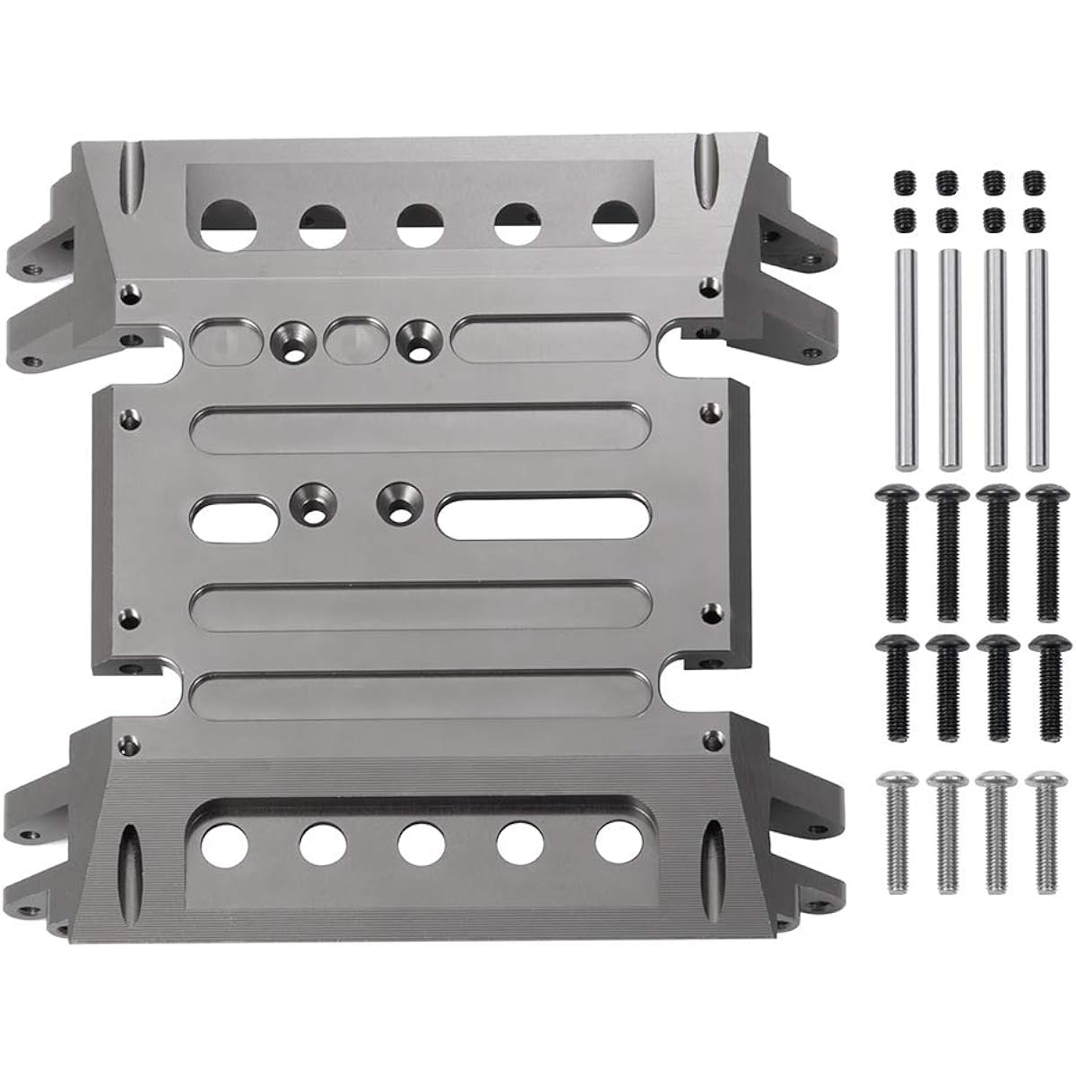 Center Gear Box Mount CNC Aluminum Skid Plate for 1/10 RC Axial Wraith 90018 Titanium