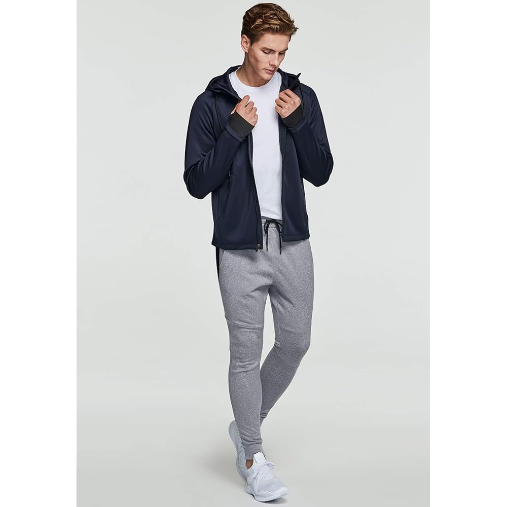 [ATHLIO] Men's Jersey Bottom [Versatile/Lightweight Heat Retention] Jogger Pants, Straight Pants, Jersey Bottom, Slim Fit, Fleece, Brushed Lining, DYP