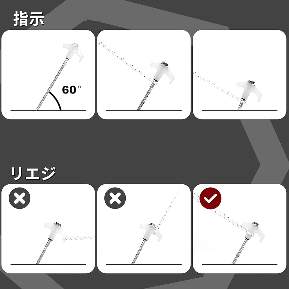 Tent Stakes 18 Pieces Heavy Duty Metal Tent Stakes Camping Stakes Luminous Head Ground Anchor Pegs with Screws Tent Spikes with Hex Head Driver and Storage Box (Silver, White)