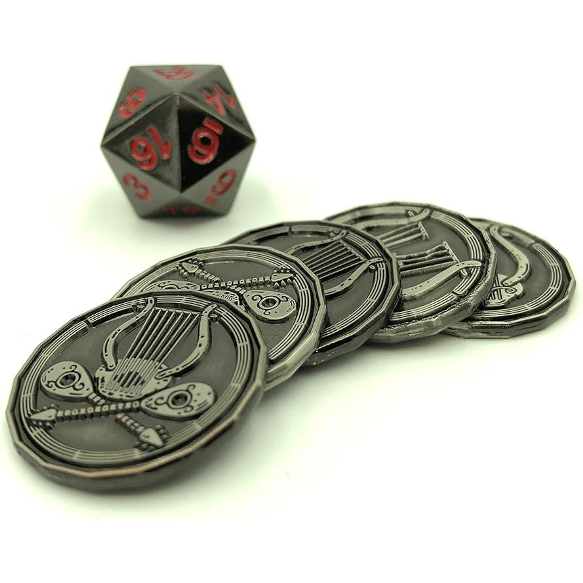 Dice Dungeons Bard Character Coin Miniature Pack (Silver 10 Pack)