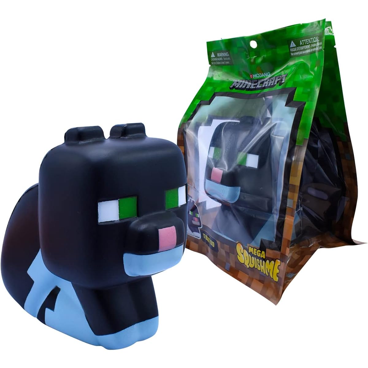 Just Toys LLC Minecraft Mega SquishMe - Series 2 (Tuxedo Cat)