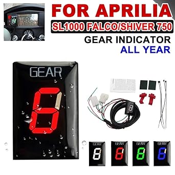Speed Display Meter Motorcycle Accessories 1-6 Level Speed Display Gear Indicator EFI Aprilia SL1000 SL 1000 Falco Shiver 750 Shiver 750 No ABS